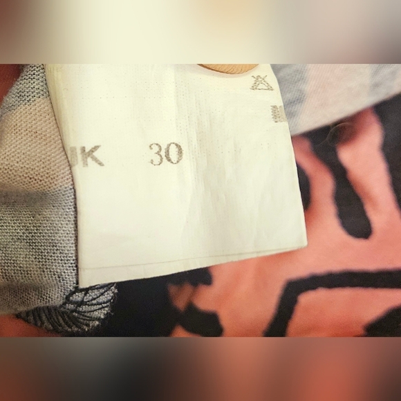 NEW Nemidor Dress Pink Black Short Sleeve Midi Fit Flare Pockets Boho Print Knee - Picture 6 of 6